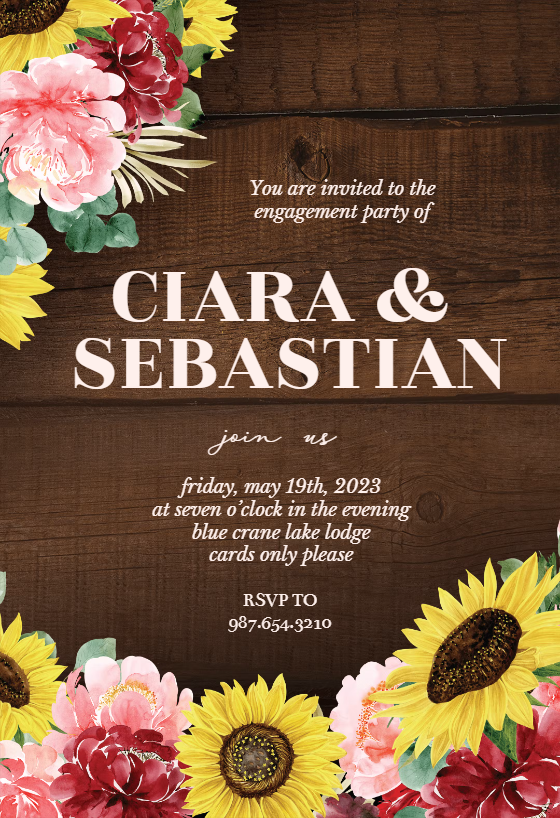 Engagement Party Invitation Templates Free Greetings Island 3658